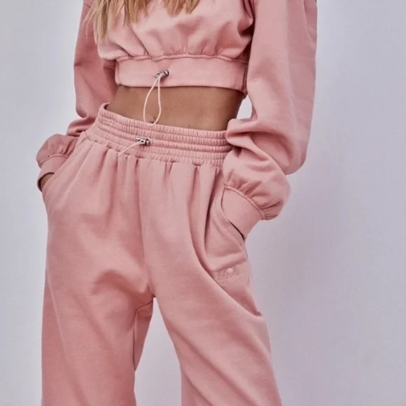 For Love & Lemons Baby For VS Josie Pink Sweatpants NWT - Picture 2 of 11
